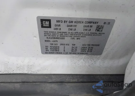 2021 Buick Encore Awd Preferred from USA, damaged, VIN KL4CJESB4MB316303